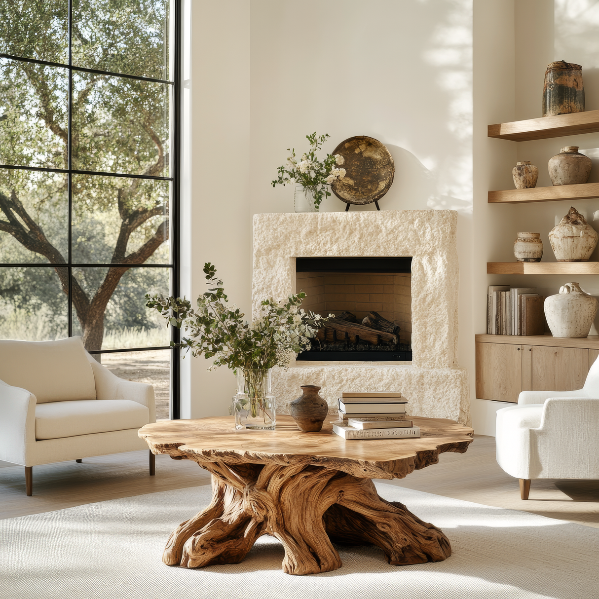 Thalorin Live Edge Solid Wood Coffee Table SPA284121 - Timberustic Coffee Table