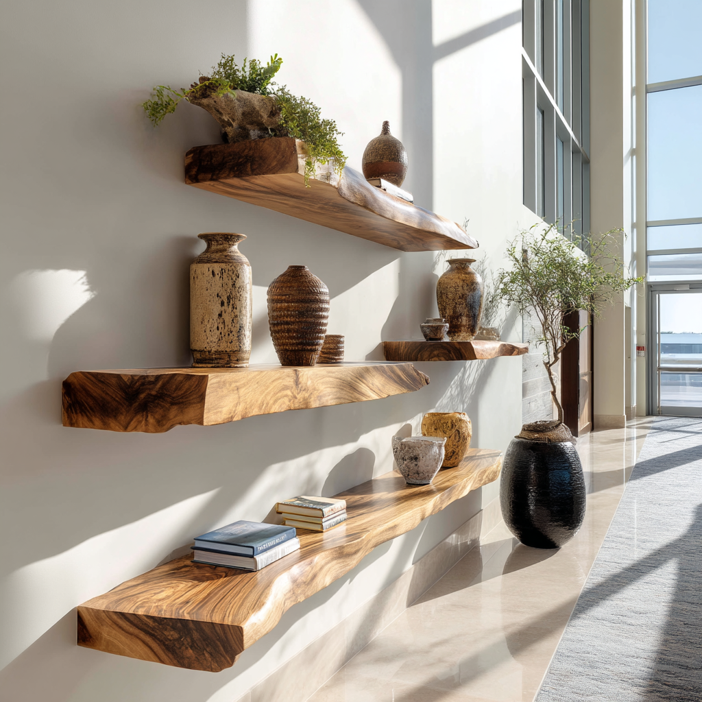 Thalorin Live Edge Solid Wood Floating Shelf SPA129458 - Timberustic Floating Shelf