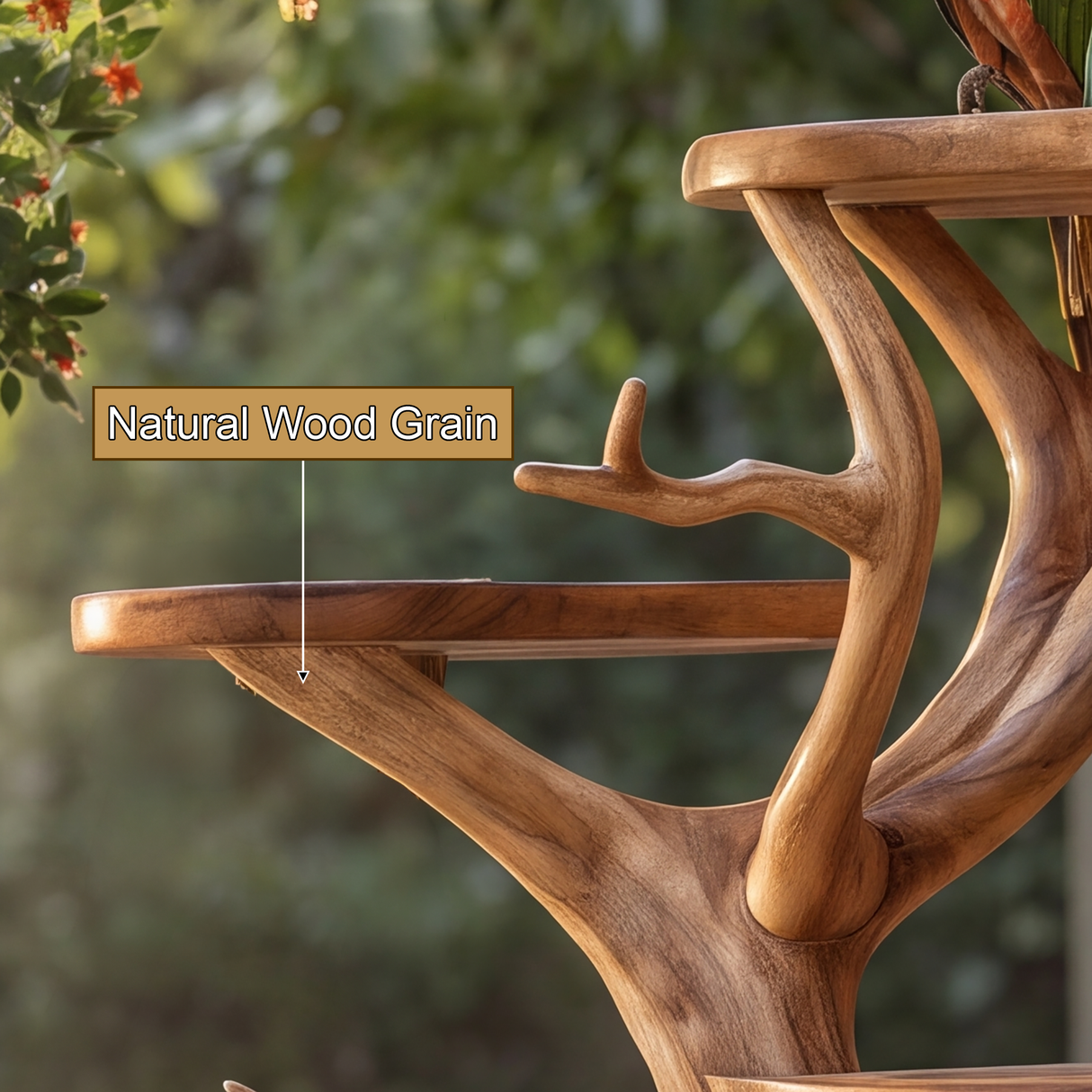 Thalorwyn Handcrafted Tree Branch Parrot Stand SPA321651 - Timberustic Tree Branch Parrot Stand