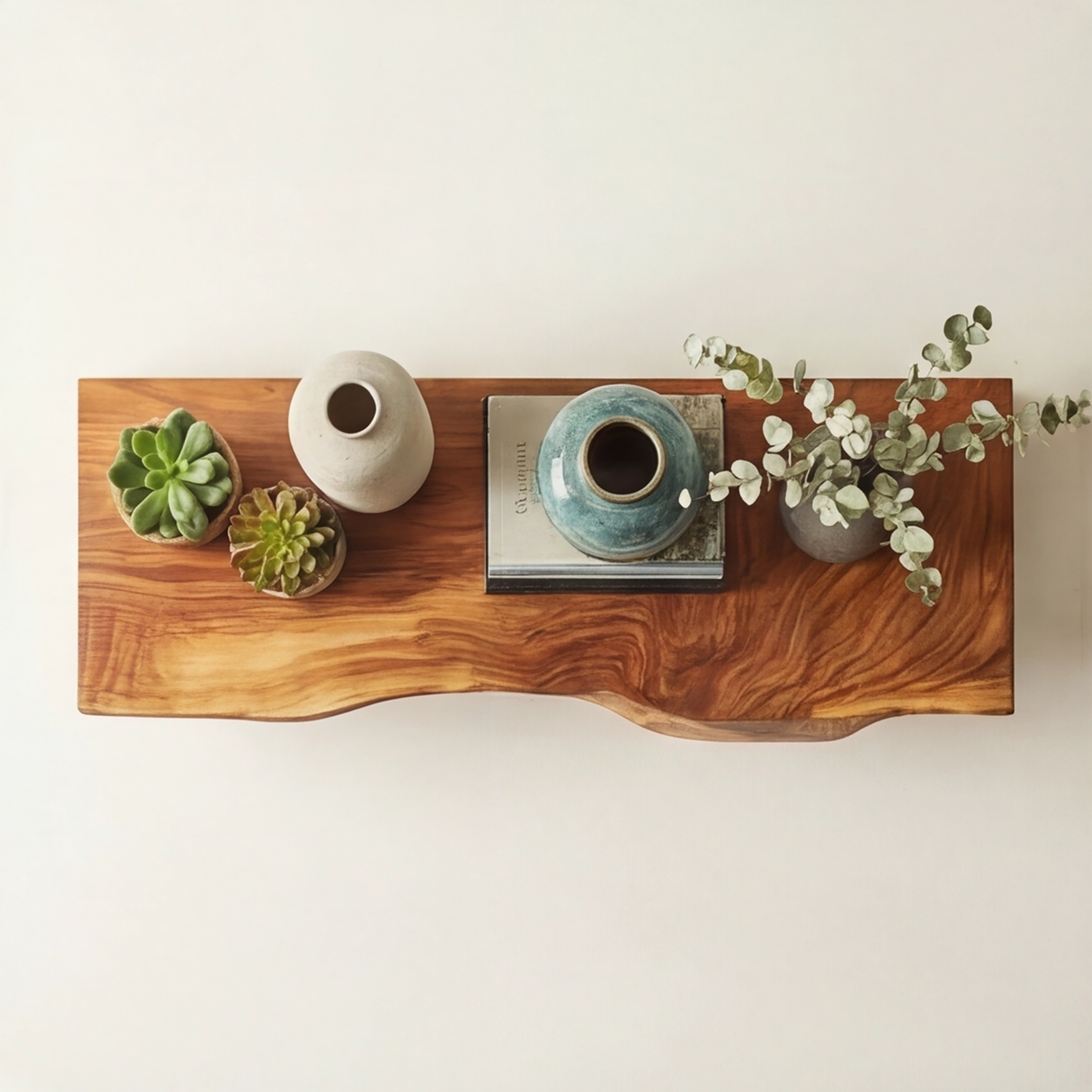 Thalric Live Edge Solid Wood Floating Shelf SPA203698 - Timberustic Floating Shelf