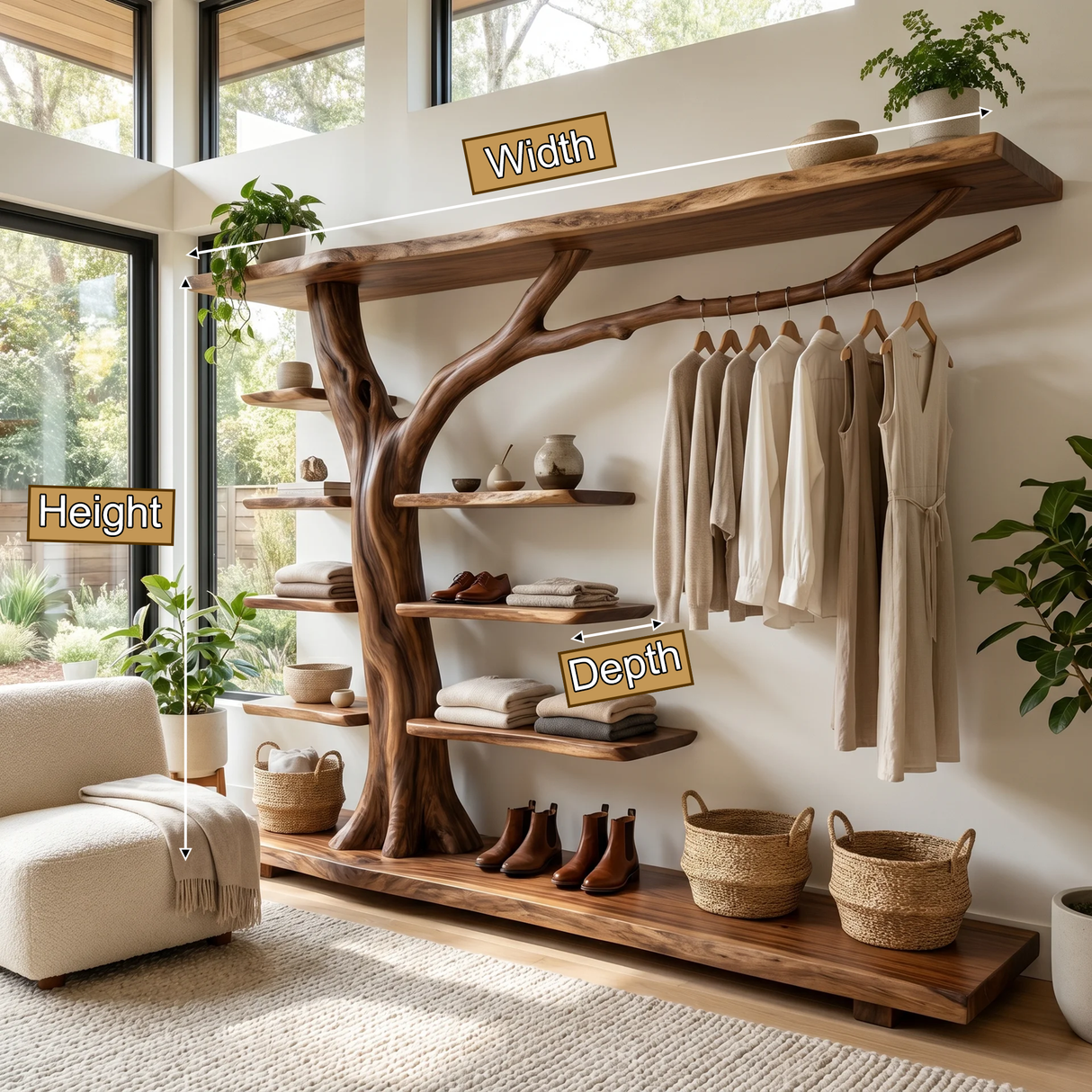 Thornmere Solid Wood Entryway Organizer