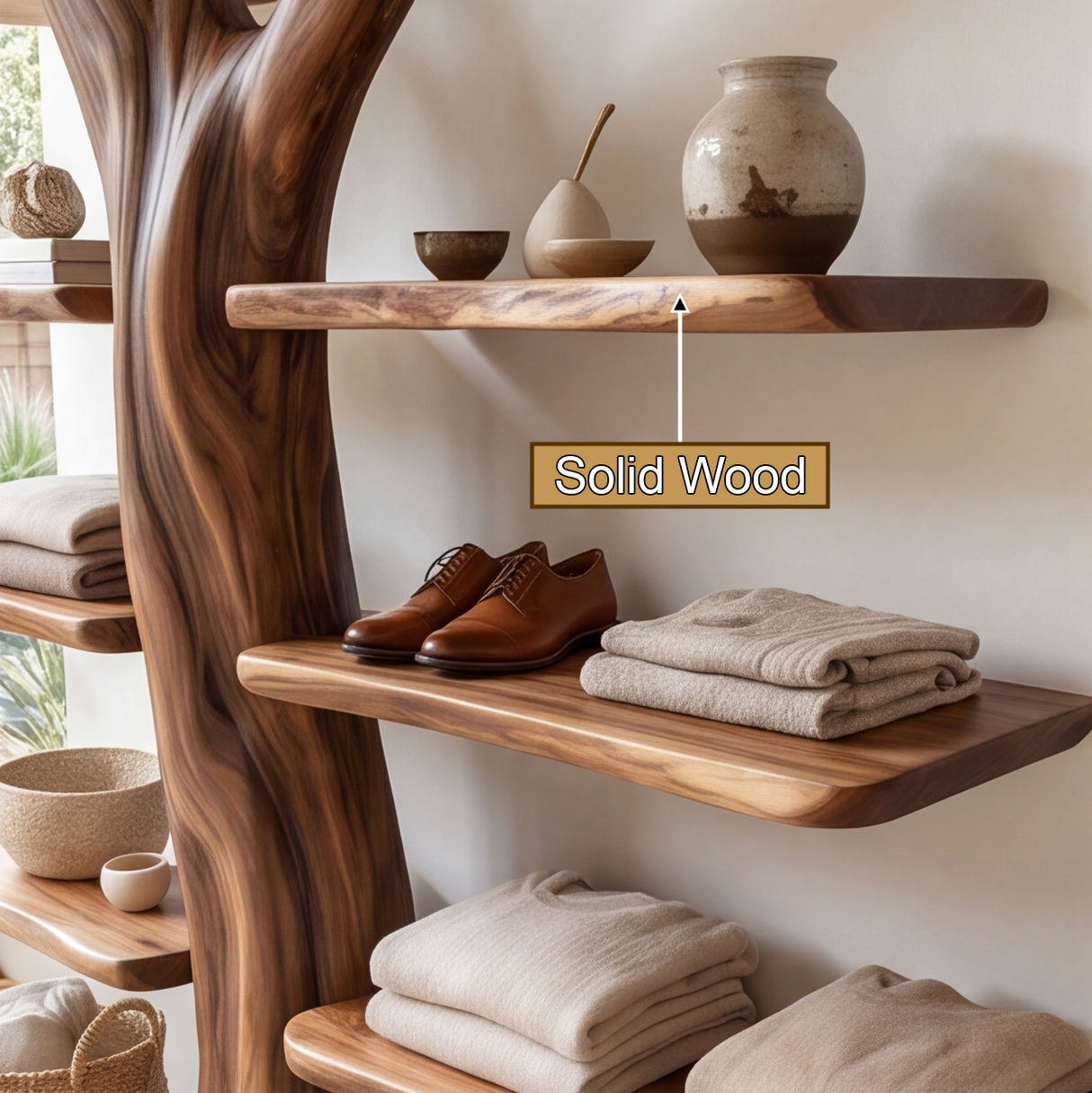 Thornmere Solid Wood Entryway Organizer