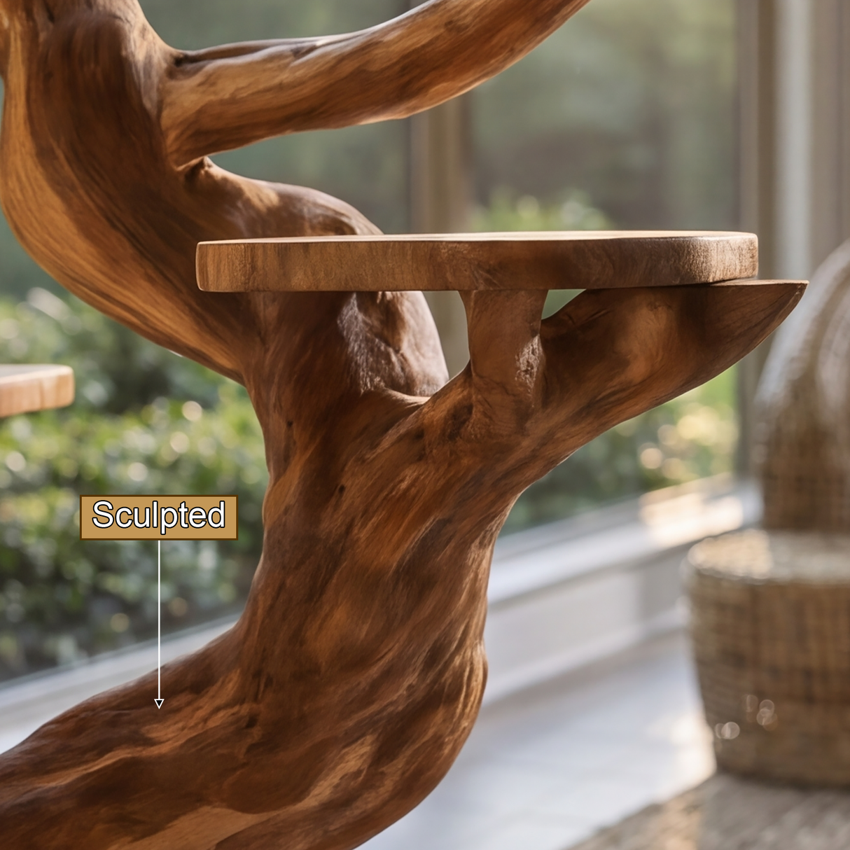 Thornvale Handcrafted Tree Branch Parrot Stand SPA389589 - Timberustic Tree Branch Parrot Stand