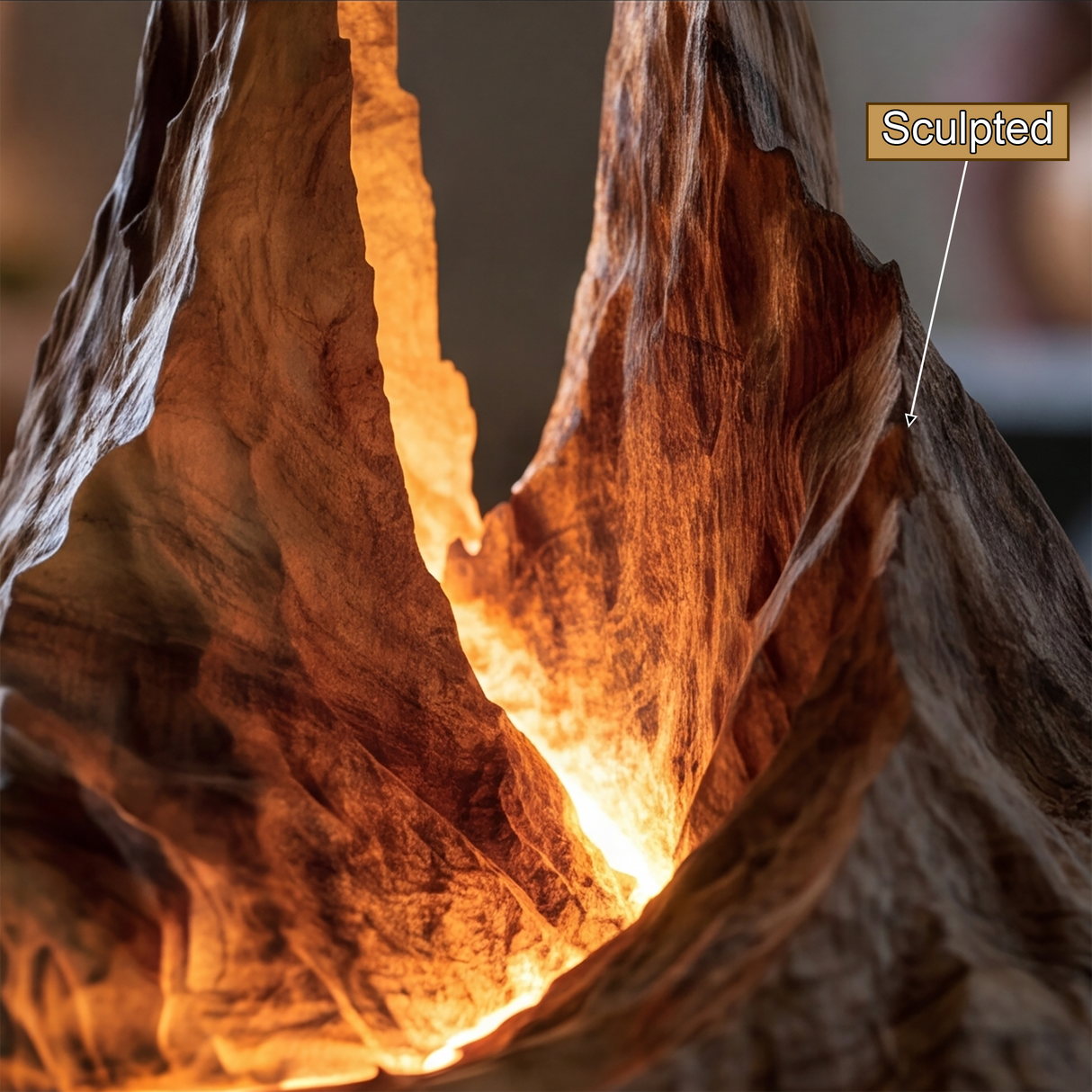 Thornvale Sculpted Mountain Table Lamp - Timberustic Table Lamp