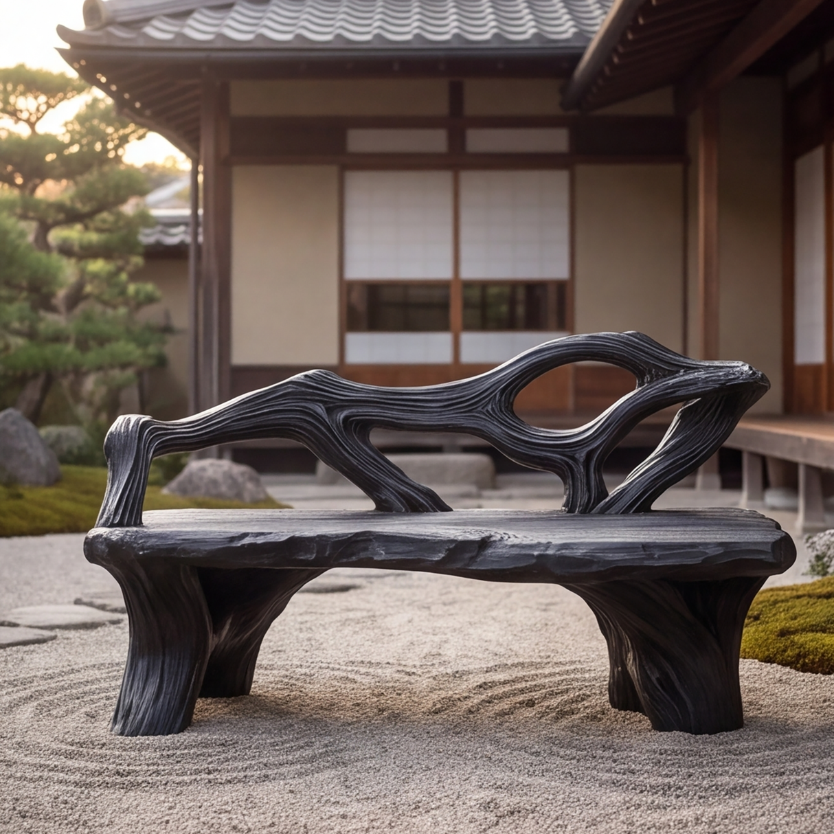 Thornvale Sculpted Solid Wood Outdoor Bench - Timberustic Bench