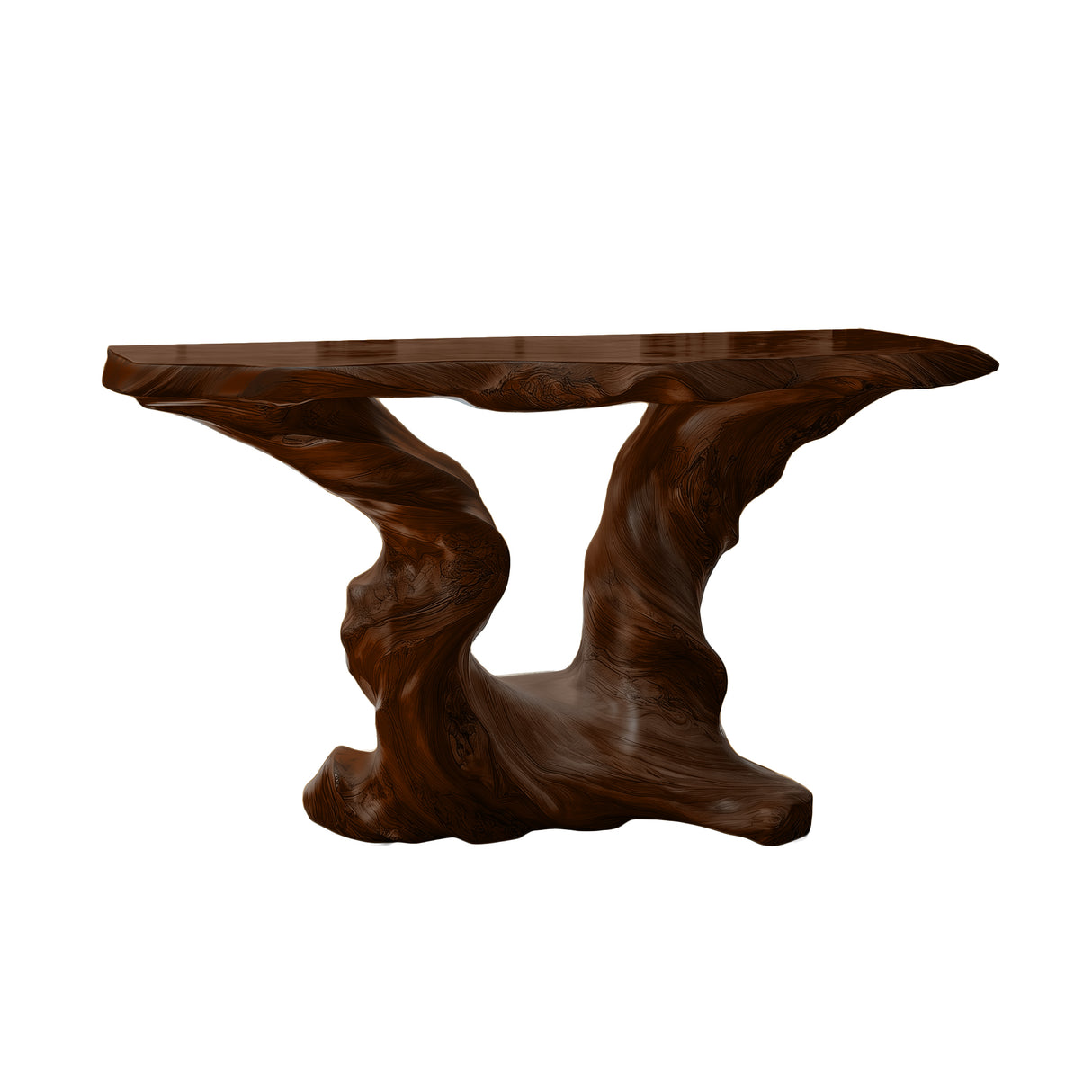 Thornveil Sculpted Solid Wood Console Table Dark Walnut - Timberustic Console Table