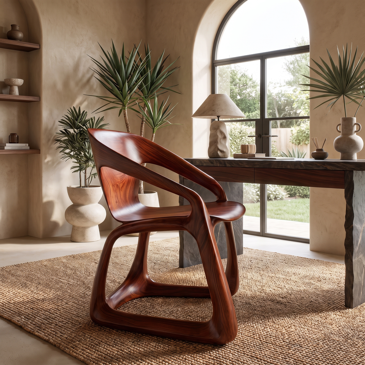 Ardynor Handcrafted Solid Wood Dining Chair Mahogany - Timberustic Dining Chair