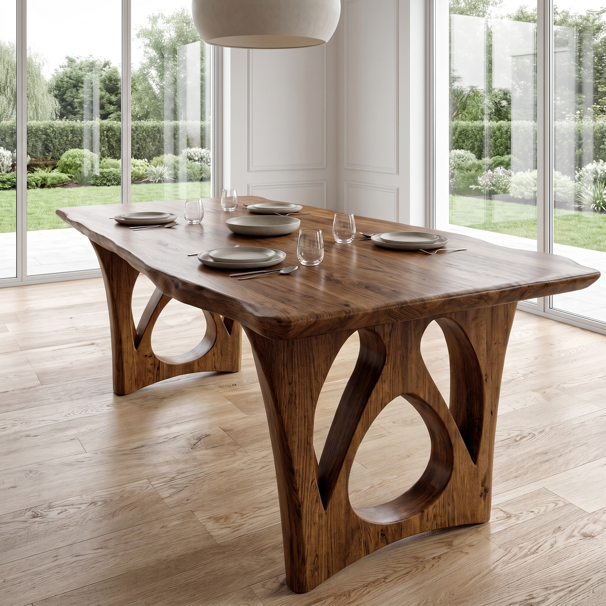 Elyndor Live Edge Solid Wood Dining Table Brown - Timberustic Dining Table