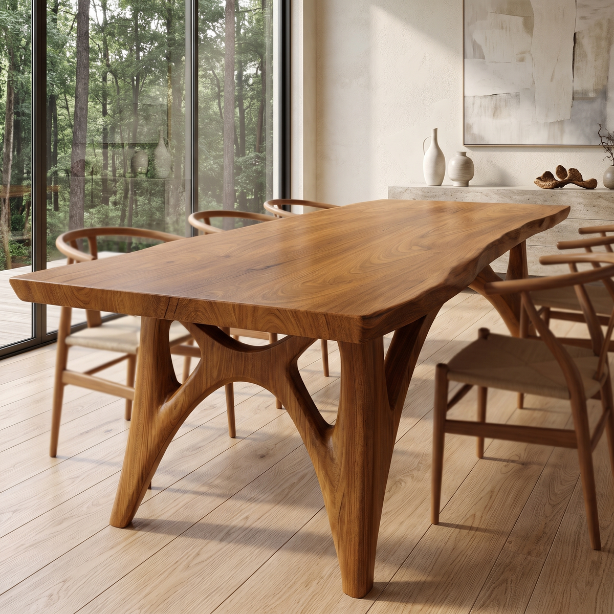 Kaelith Live Edge Solid Wood Dining Table Teak - Timberustic Dining Table