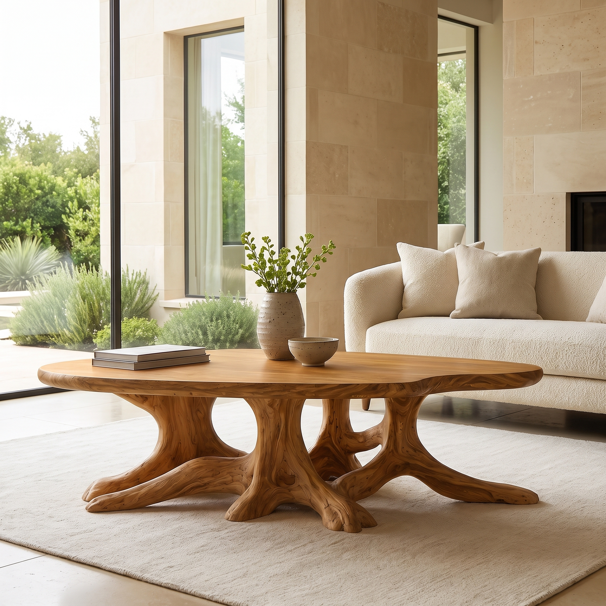 Olivareth Handcrafted Solid Wood Coffee Table Teak - Timberustic Coffee Table