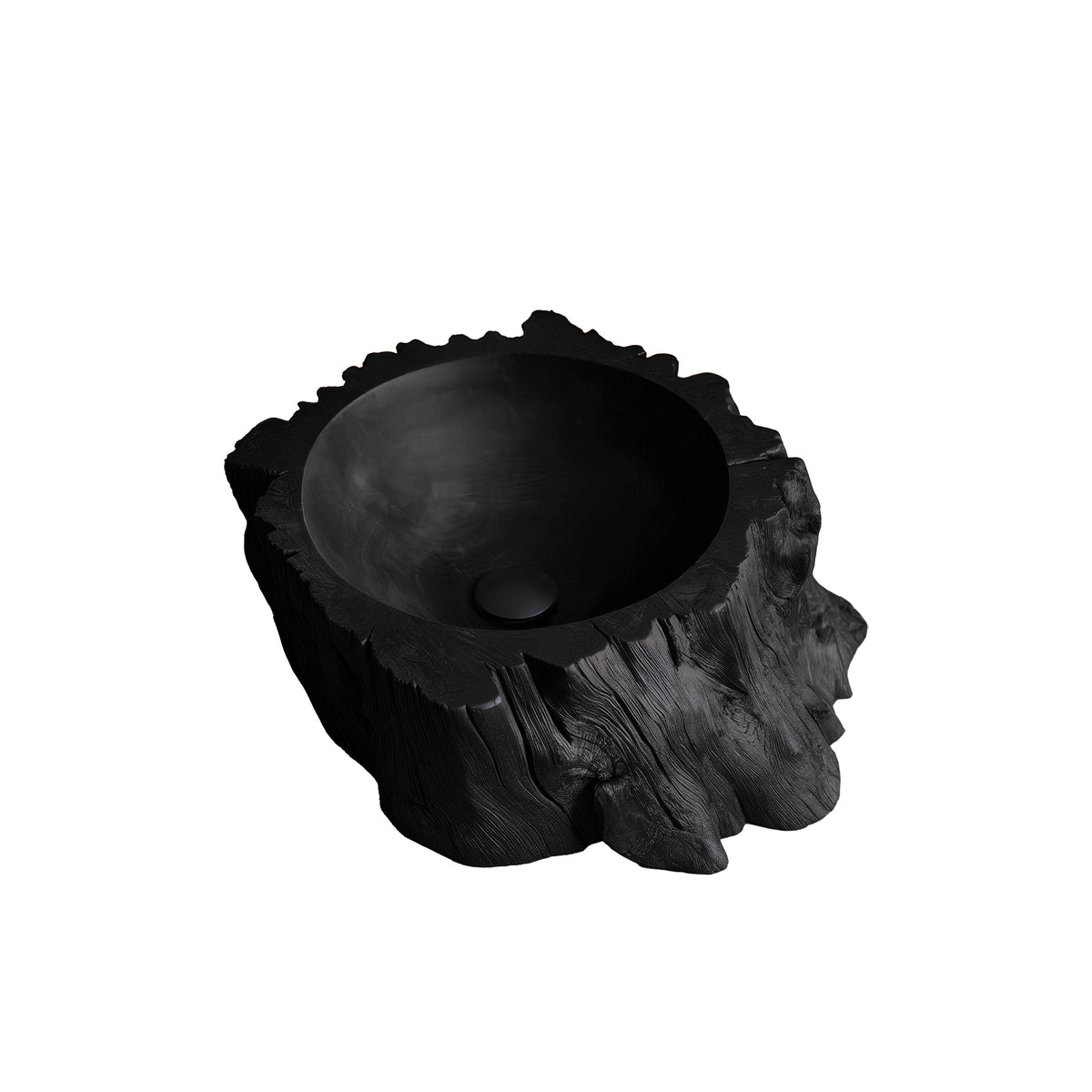 Brontara Rugged Edge Sculpted Handcrafted Vessel Sinks Black - Timberustic Vessel Sinks
