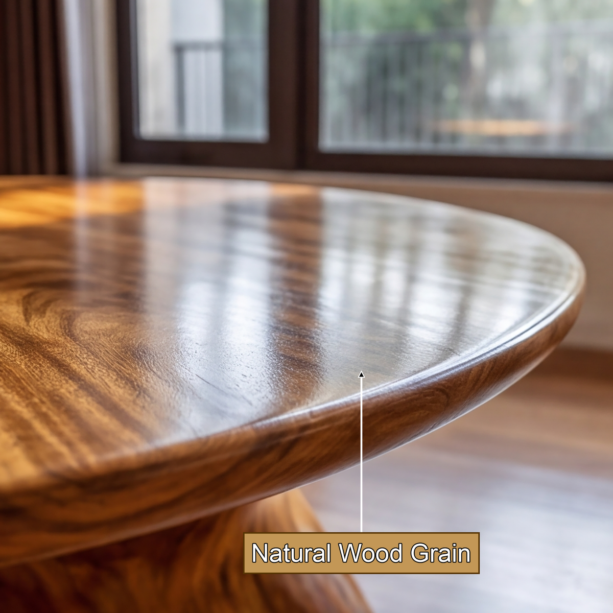 Caelivra Sculpted Handcrafted Round Coffee Table - Timberustic Coffee Table