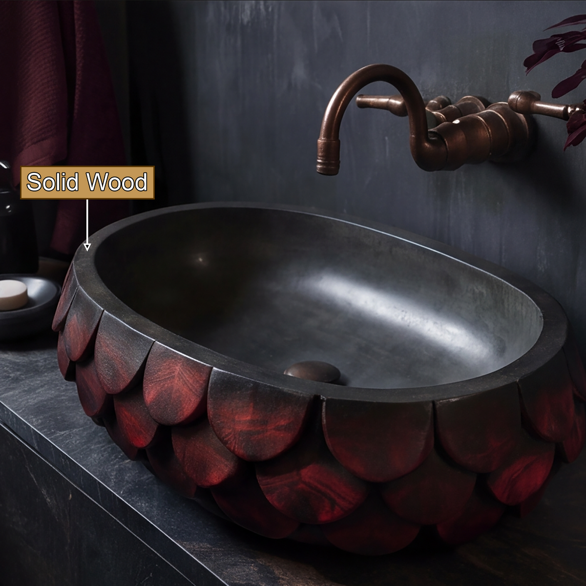 Calythra Layered Petal Handcrafted Vessel Sinks - Timberustic Vessel Sinks