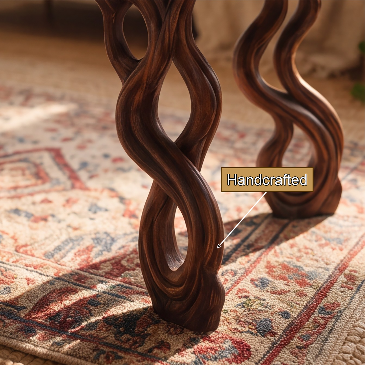 Lyrava Sculpted Loop Leg Handcrafted Coffee Table - Timberustic Coffee Table