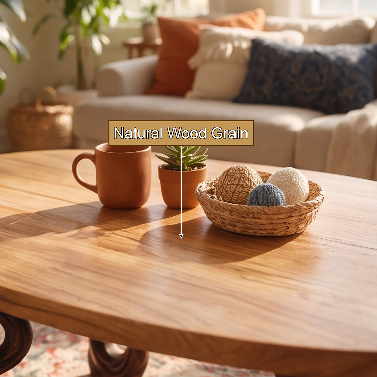 Lyrava Sculpted Loop Leg Handcrafted Coffee Table - Timberustic Coffee Table
