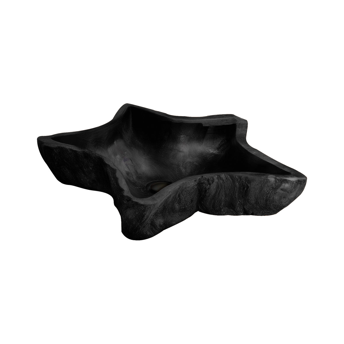 Mirevane Live Edge Sculpted Vessel Sink Black - Timberustic Vessel Sinks