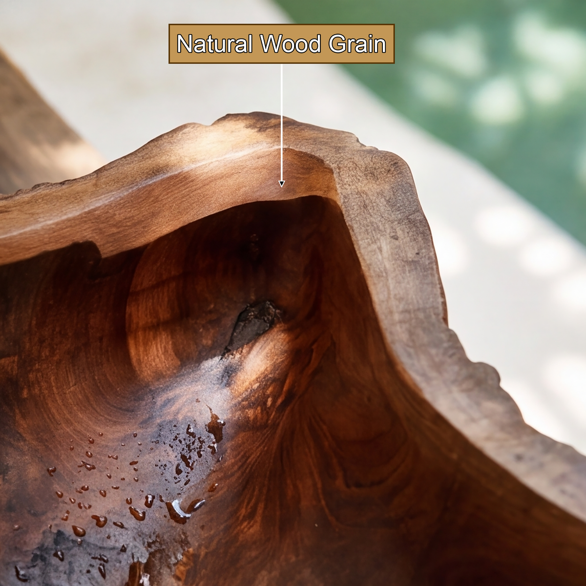 Mirevane Live Edge Sculpted Vessel Sink - Timberustic Vessel Sinks