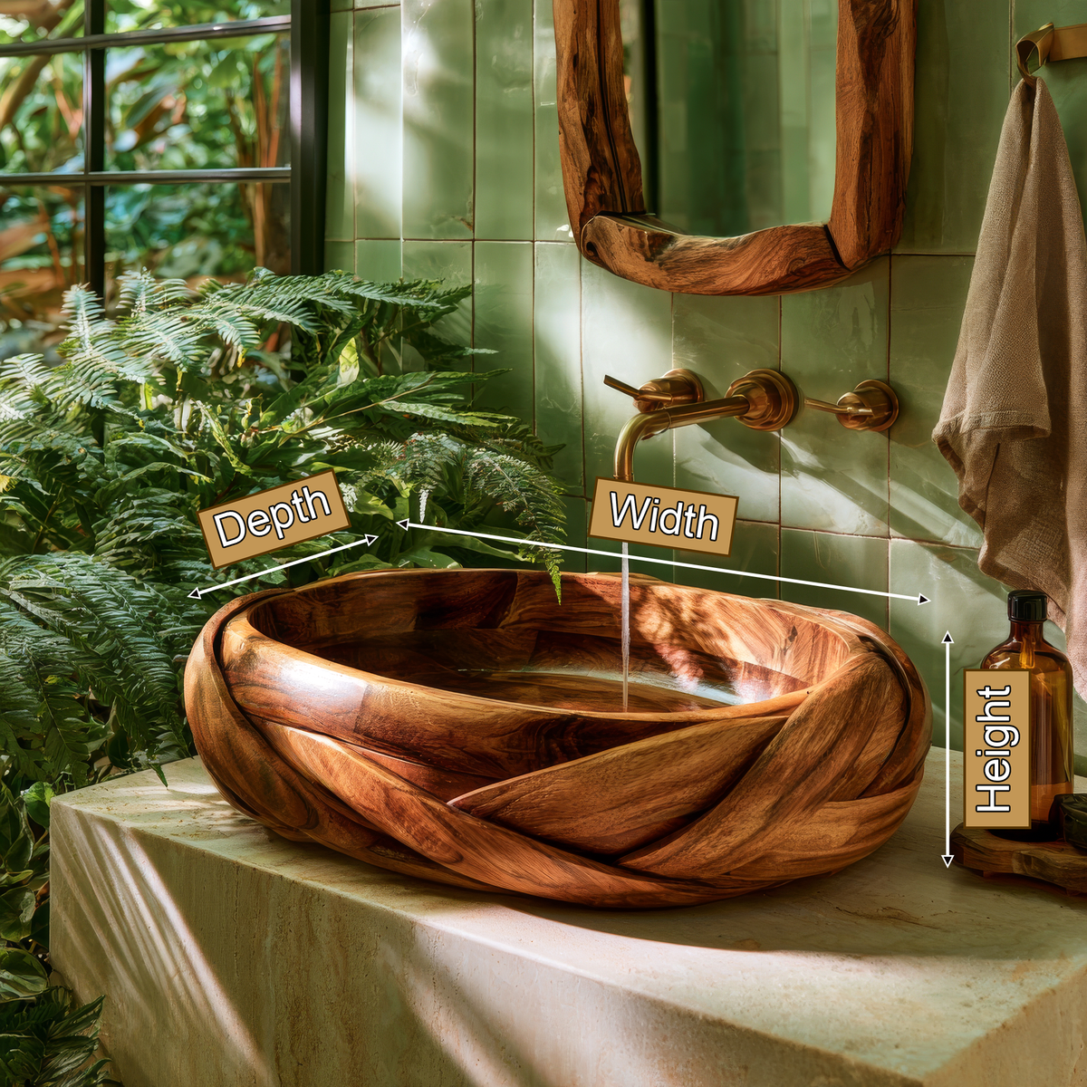 Sylemere Interwoven Sculpted Handcrafted Vessel Sinks - Timberustic Vessel Sinks