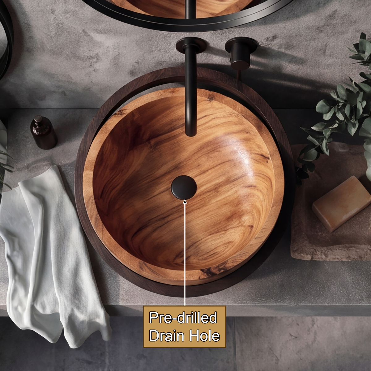 Sylirell Sculpted Oval Ring Handcrafted Vessel Sinks - Timberustic Vessel Sinks