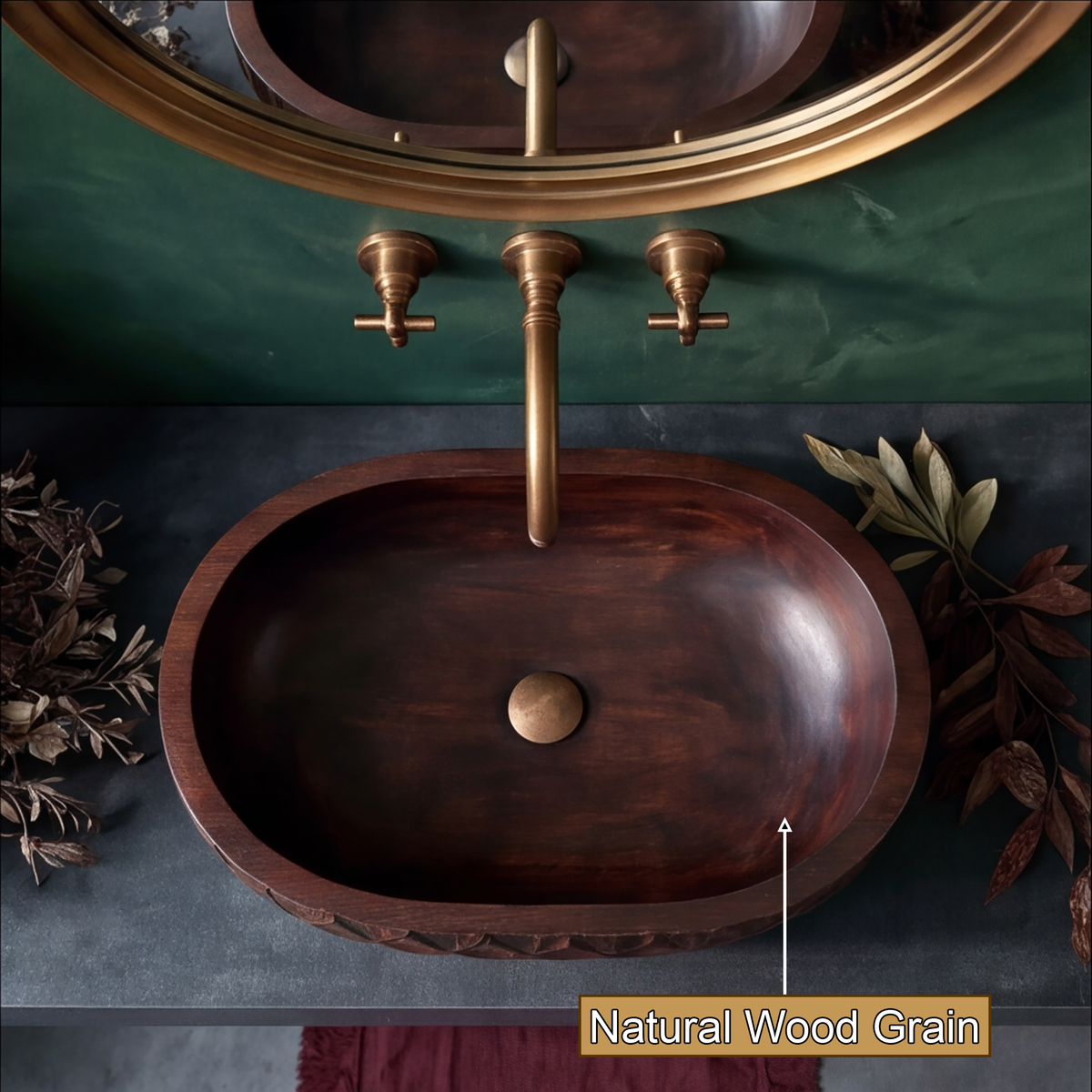 Sylverra Sculpted Botanical Leaf Handcrafted Vessel Sinks - Timberustic Vessel Sinks