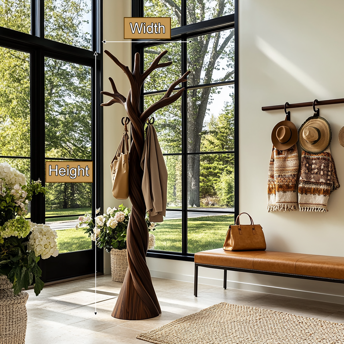 Torsylva Twisting Sculpted Tree Coat Rack - Timberustic Tree Coat Rack