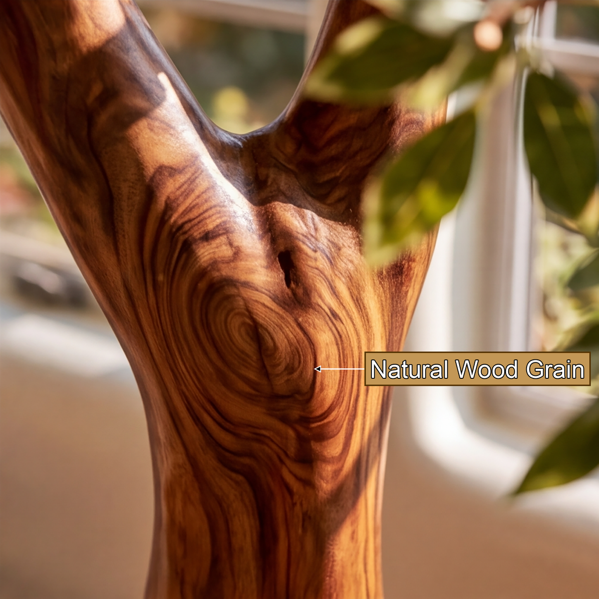 Torsylva Twisting Sculpted Tree Handcrafted Record Player Stand With Storage - Timberustic Record Player Stand With Storage