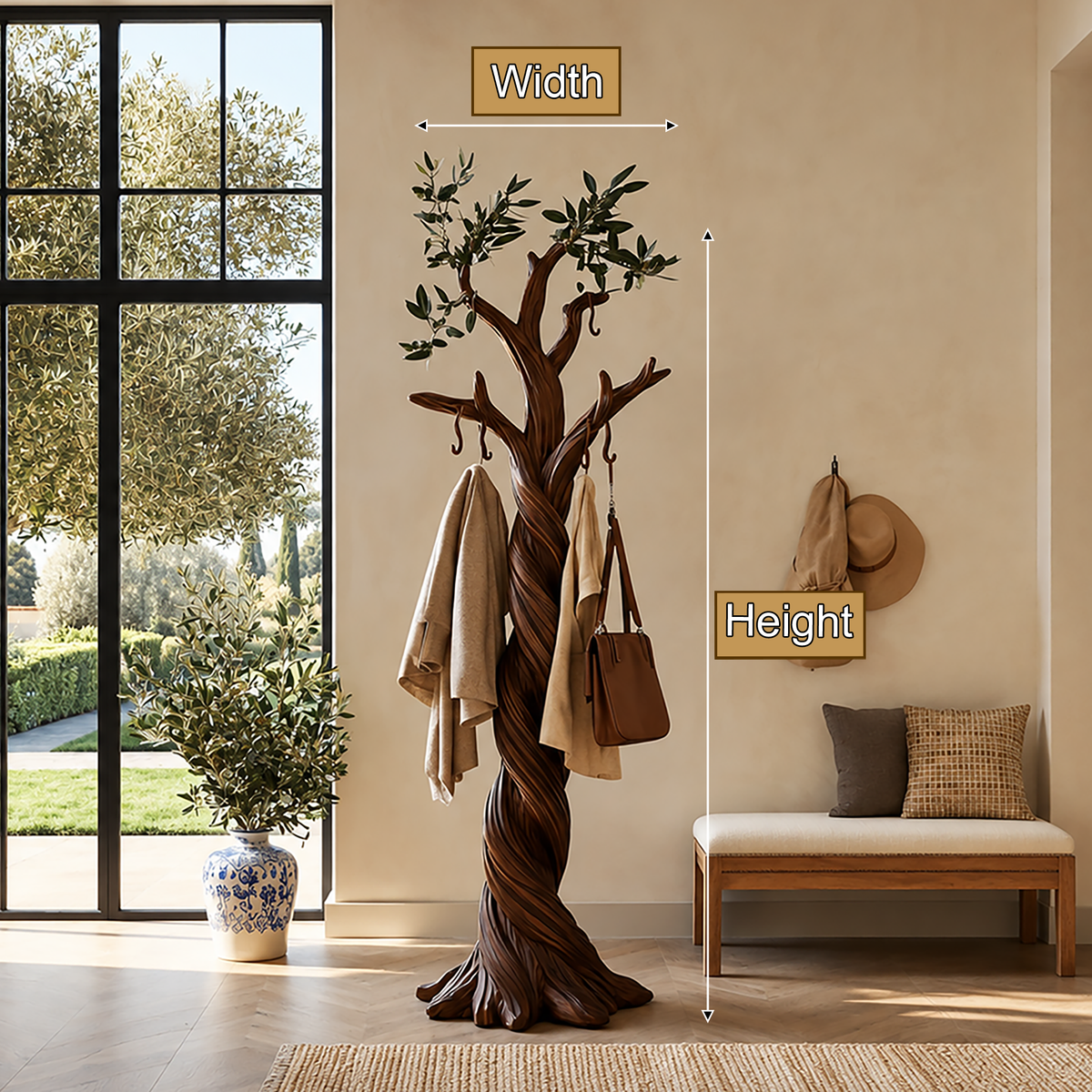 Virelorn Twisting Sculpted Tree Coat Rack - Timberustic Tree Coat Rack