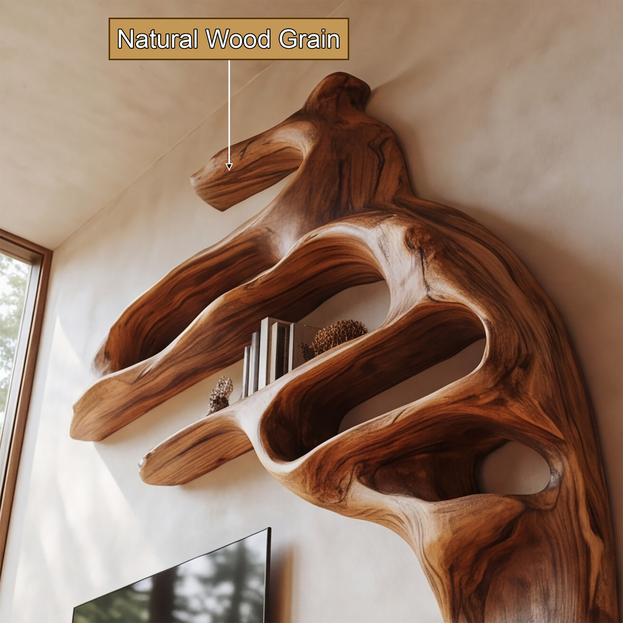 Arborel Sculpted Solid Wood TV Console