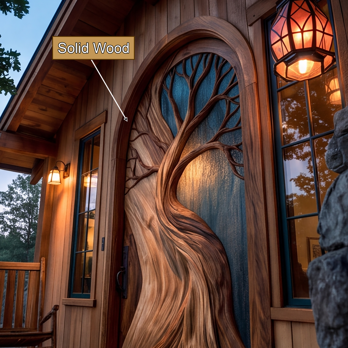 Arborelle Handcrafted Solid Wood Single Door