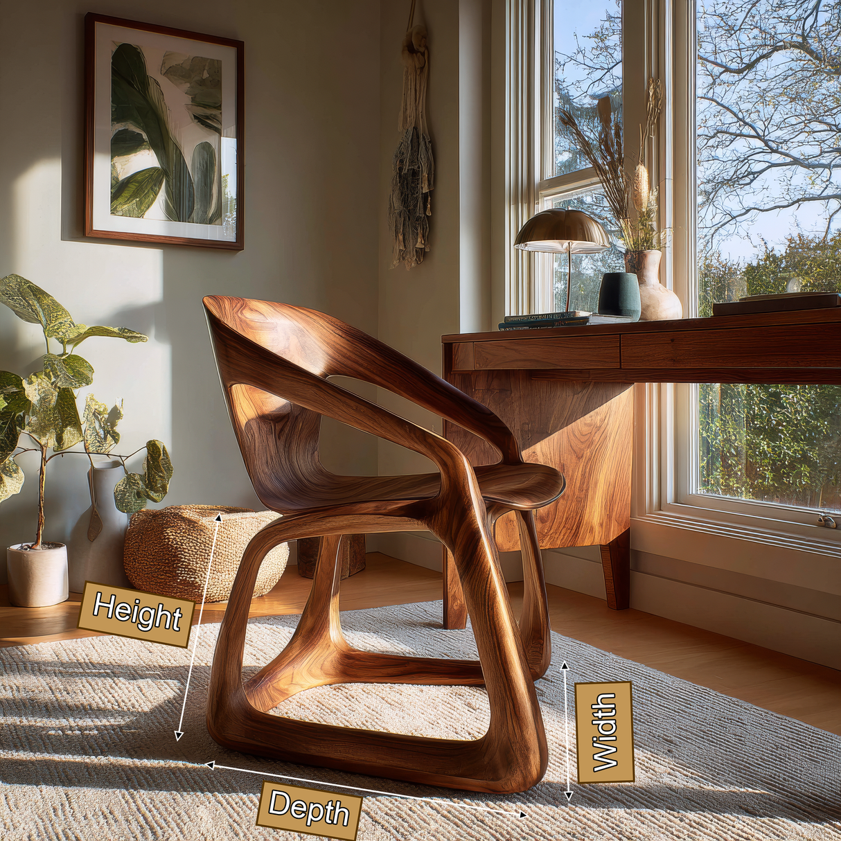 Ardynor Handcrafted Solid Wood Dining Chair - Timberustic Dining Chair