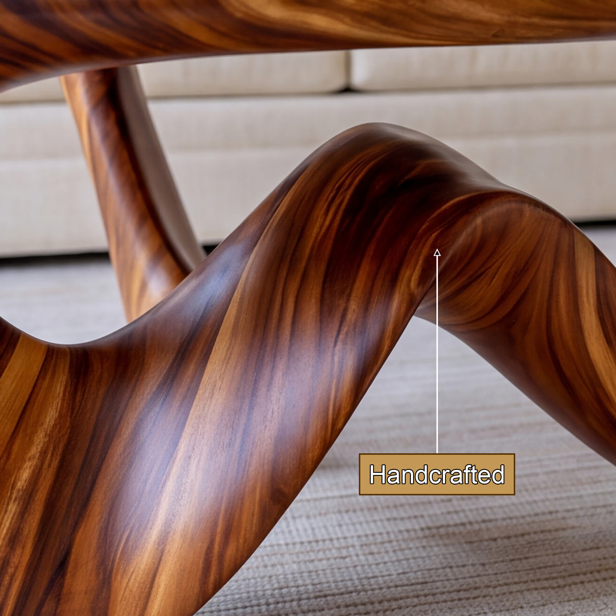 Aurevyn Sculpted Solid Wood Coffee Table - Timberustic Coffee Table