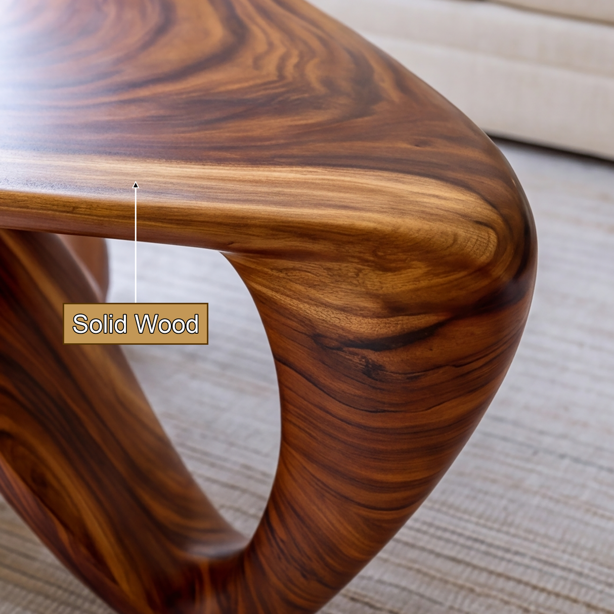 Aurevyn Sculpted Solid Wood Coffee Table - Timberustic Coffee Table