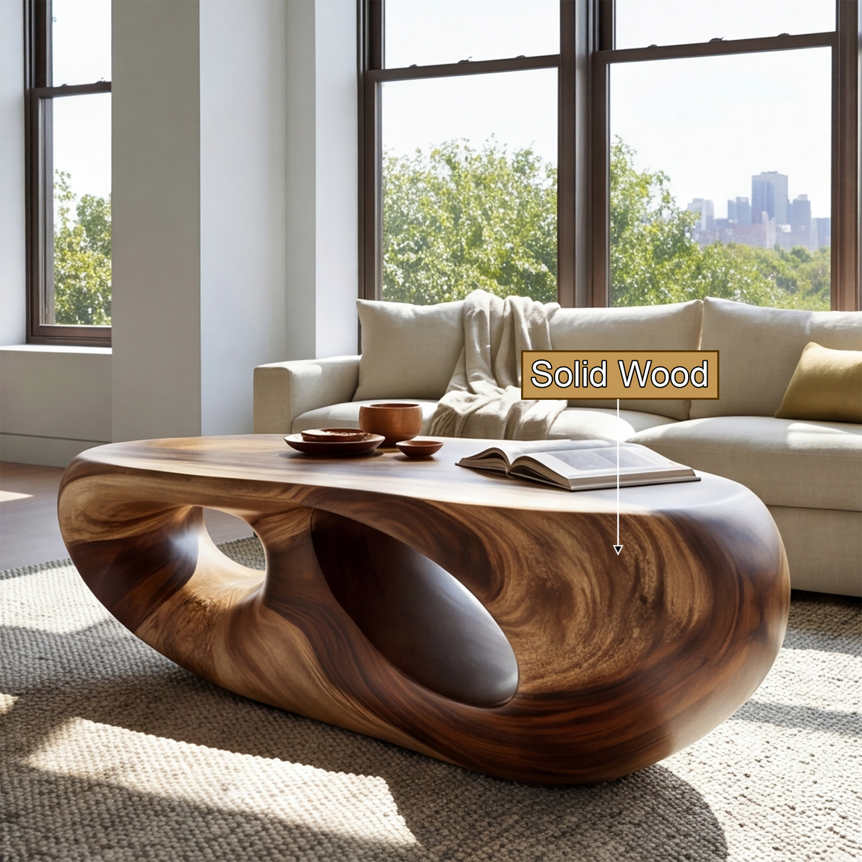 Caldris Handcrafted Solid Wood Coffee Table SPA935826 - Timberustic Coffee Table