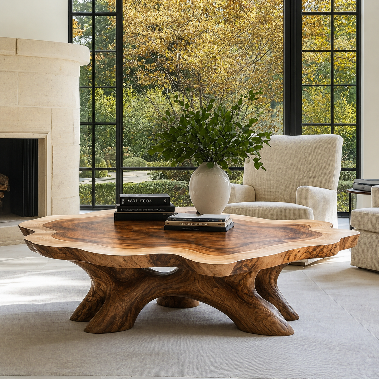 Cyravelle Handcrafted Solid Wood Coffee Table