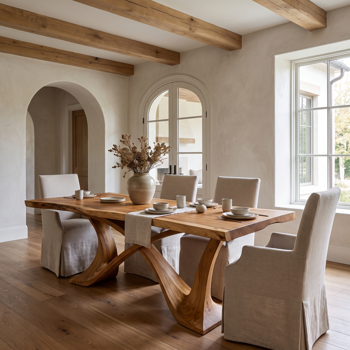 Elarion Live Edge Solid Wood Dining Table - Timberustic Dining Table