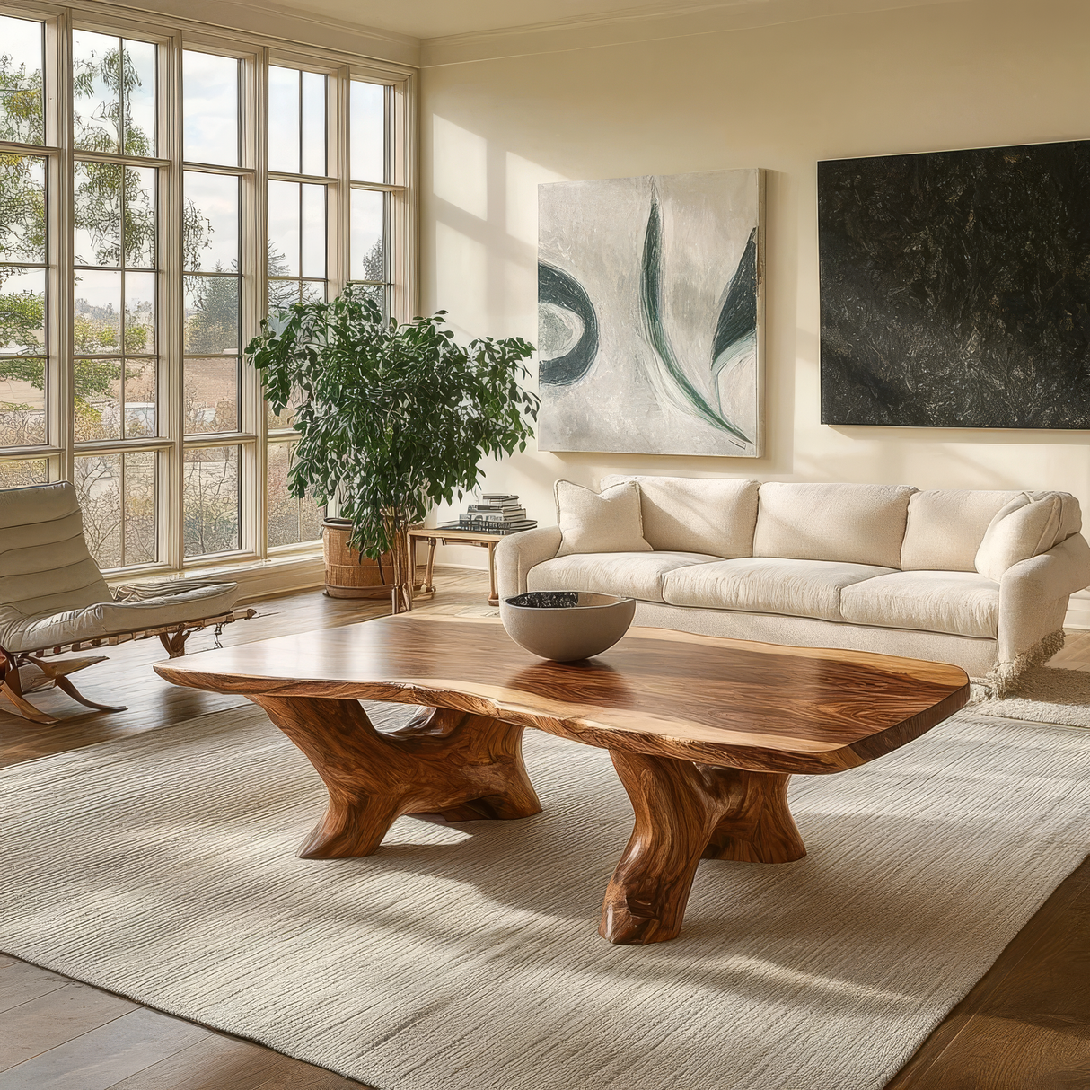 Elarwen Handcrafted Solid Wood Coffee Table