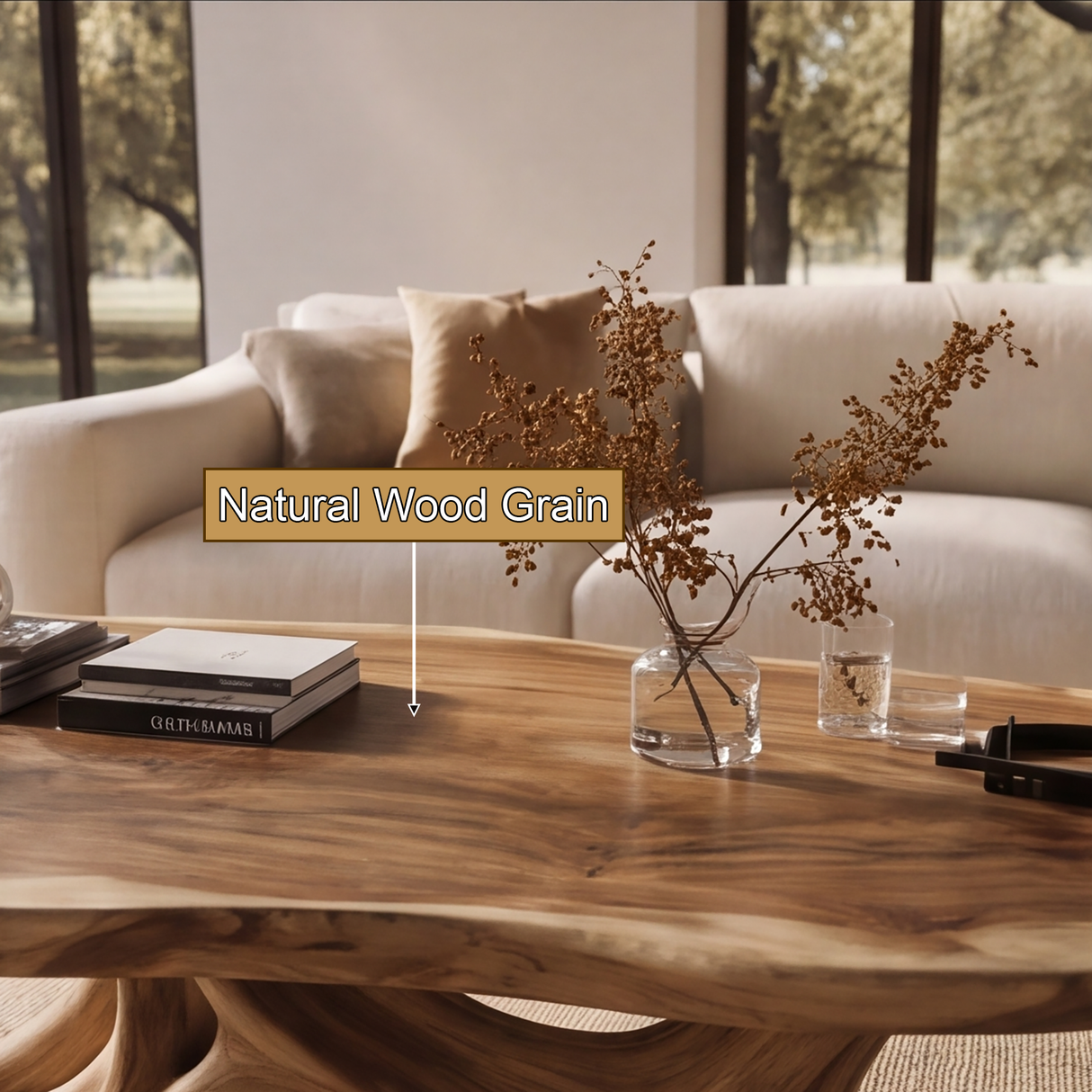 Elarwyn Handcrafted Solid Wood Coffee Table