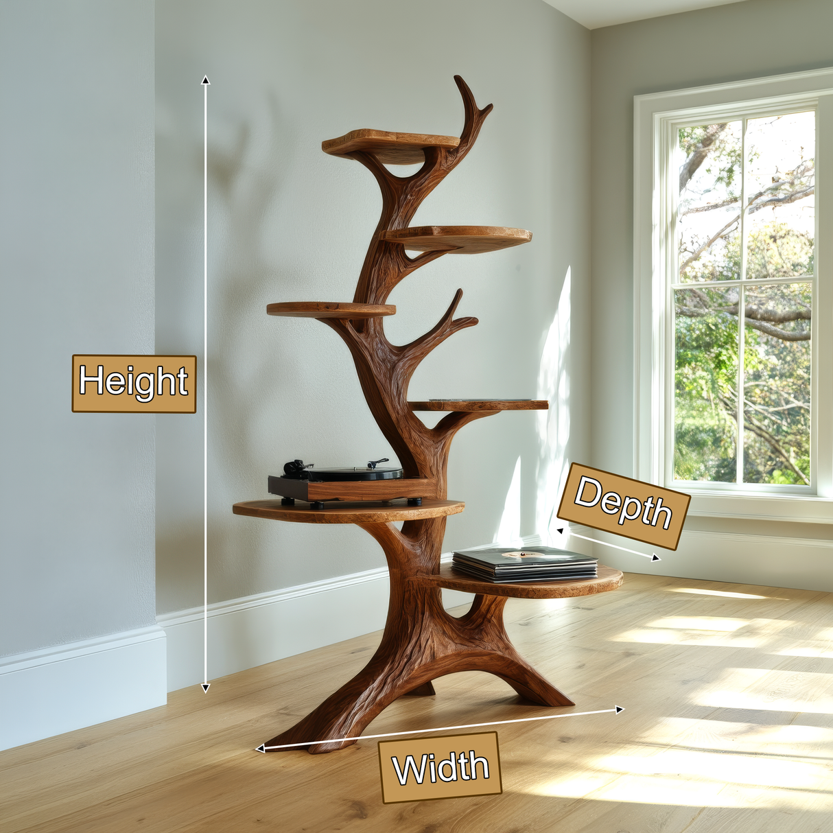 Eldergrove Handcrafted Solid Wood Record Player Stand SPA928951 - Timberustic Record Player Stand With Storage