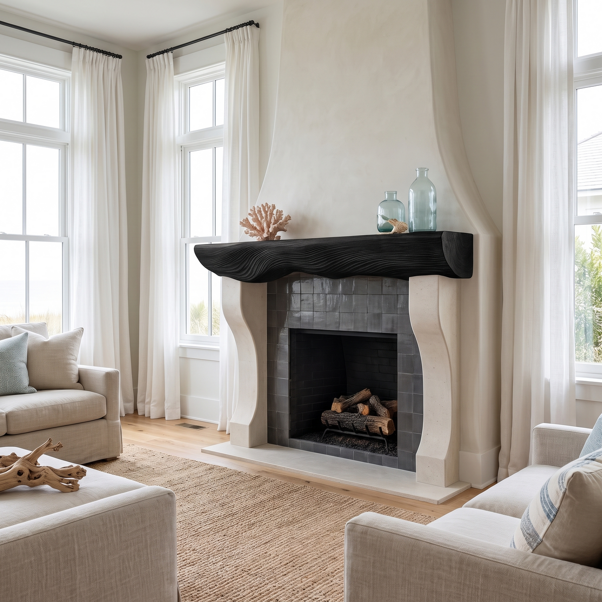 Eldrion Handcrafted Fireplace Mantel Shelf SPA253656