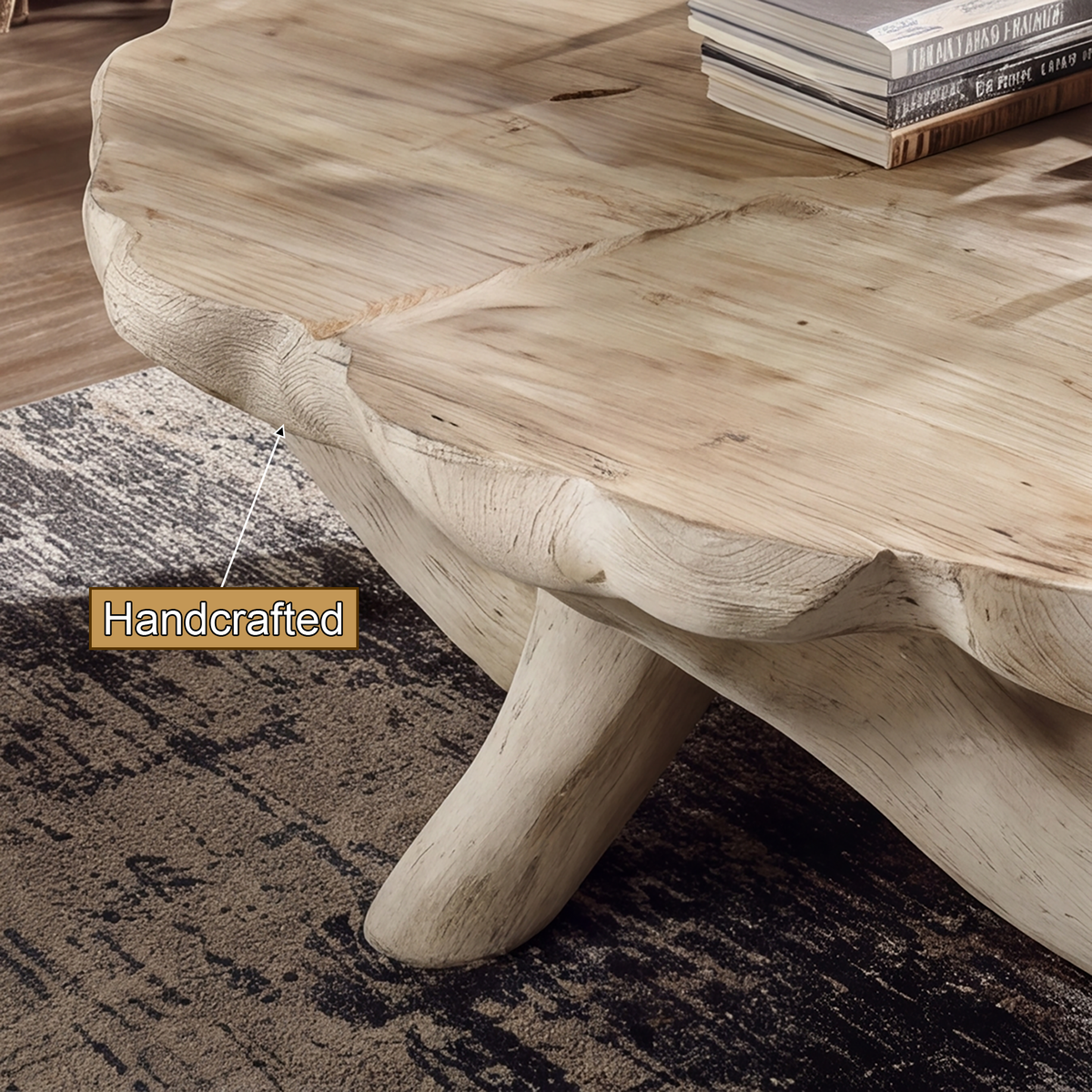 Frostroot Handcrafted Solid Wood Coffee Table