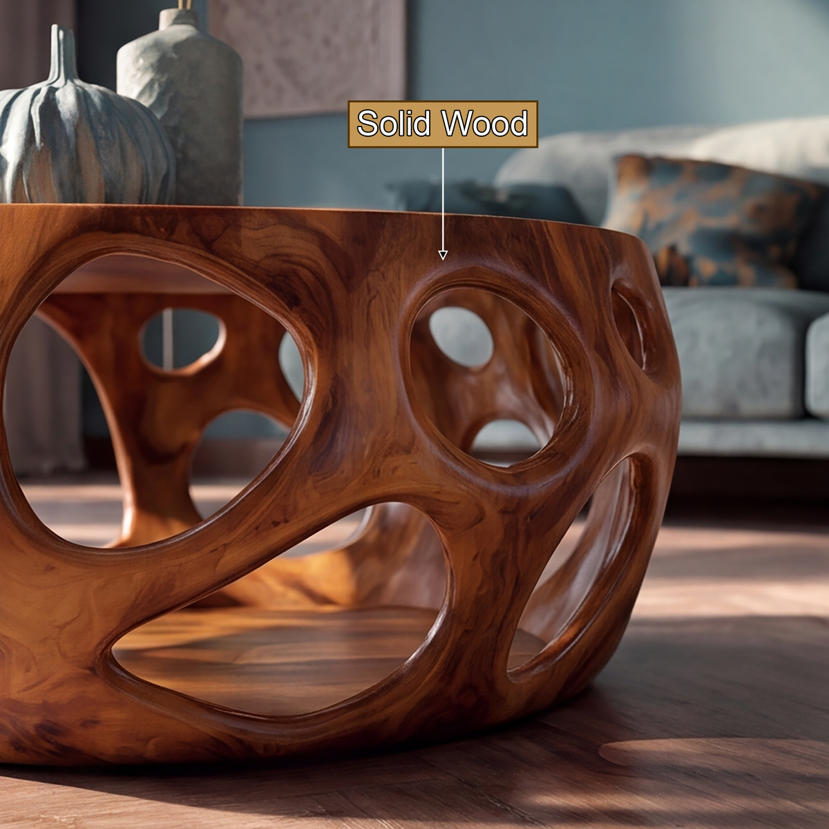 Hollowgrove Handcrafted Solid Wood Coffee Table