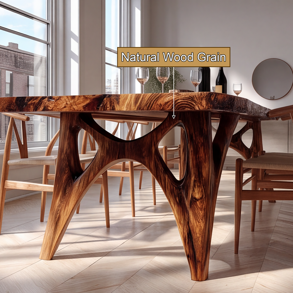 Kaelith Live Edge Solid Wood Dining Table - Timberustic Dining Table