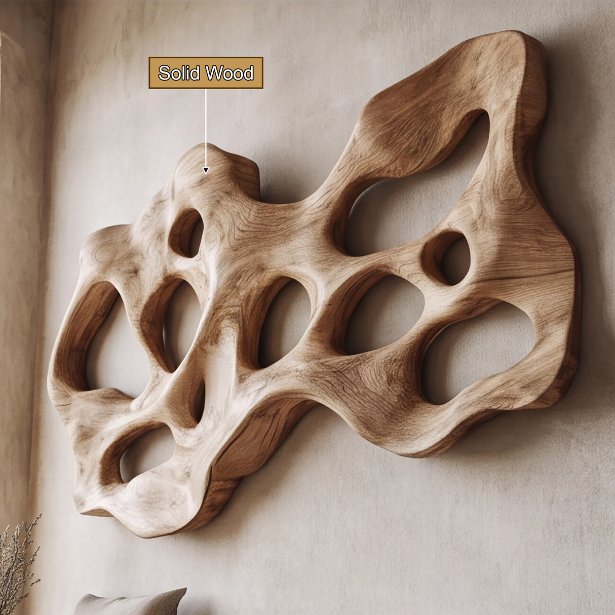 Kaelor Sculpted Solid Wood Wall Art