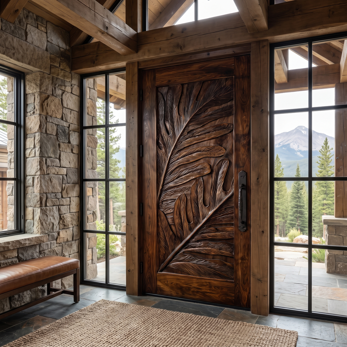 Monterra Handcrafted Solid Wood Single Door