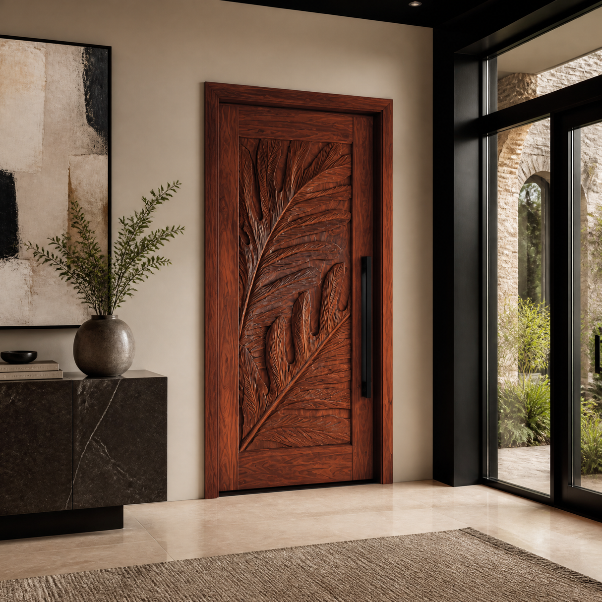 Monterra Handcrafted Solid Wood Single Door
