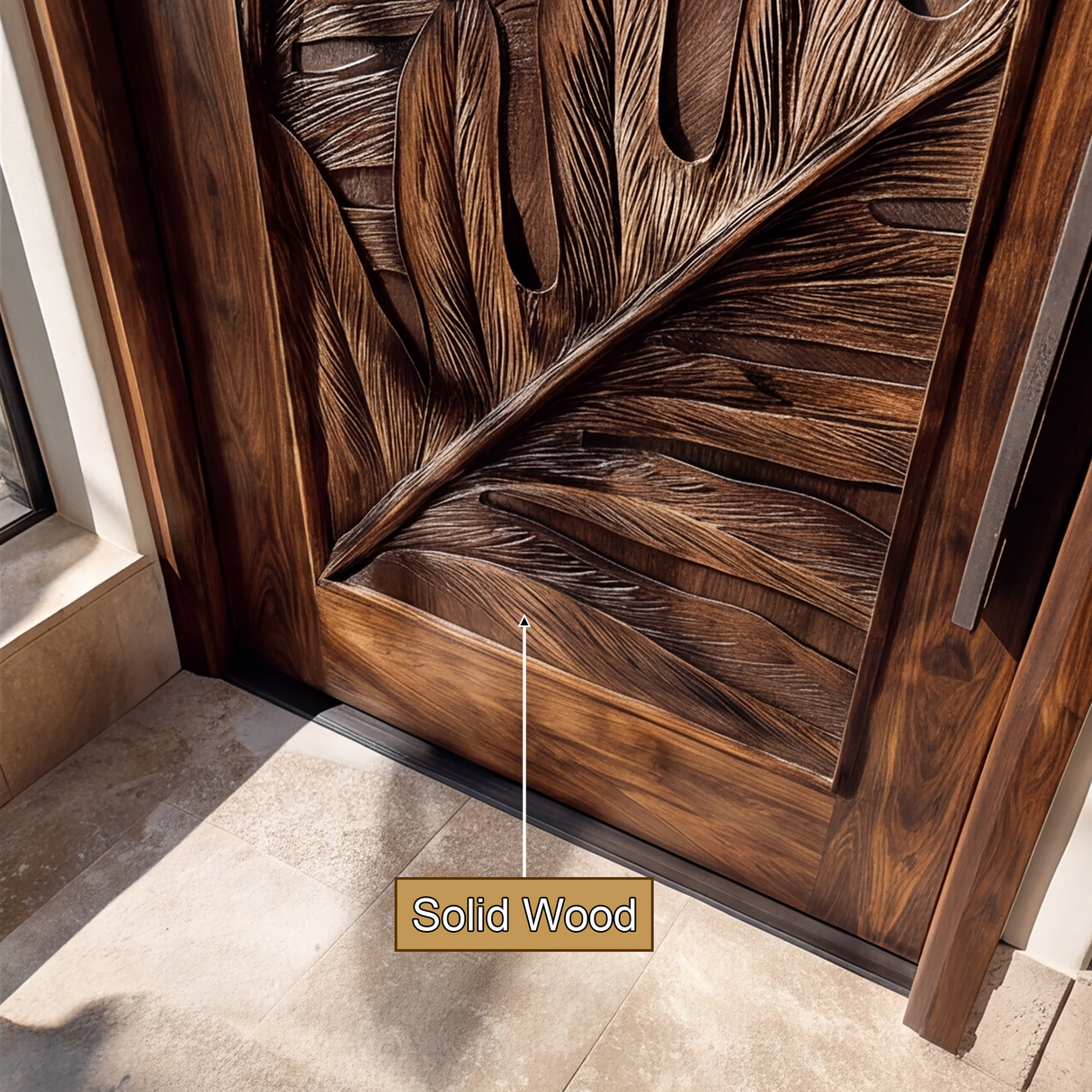 Monterra Handcrafted Solid Wood Single Door
