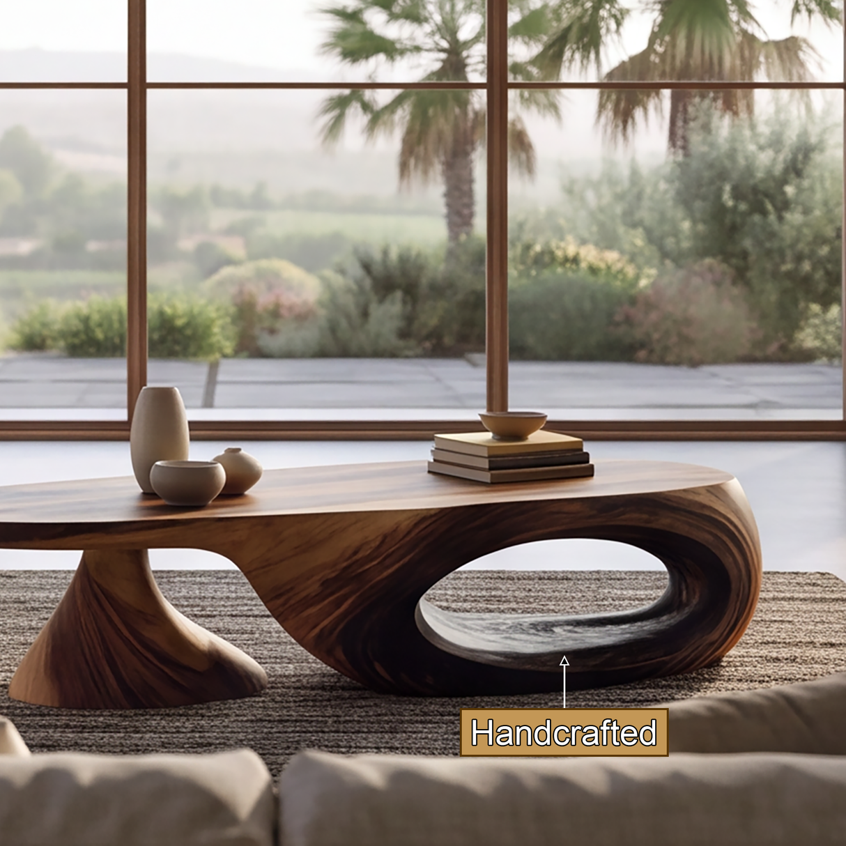 Noverra Sculpted Solid Wood Coffee Table SPA524812 - TimbeRustic Coffee Table