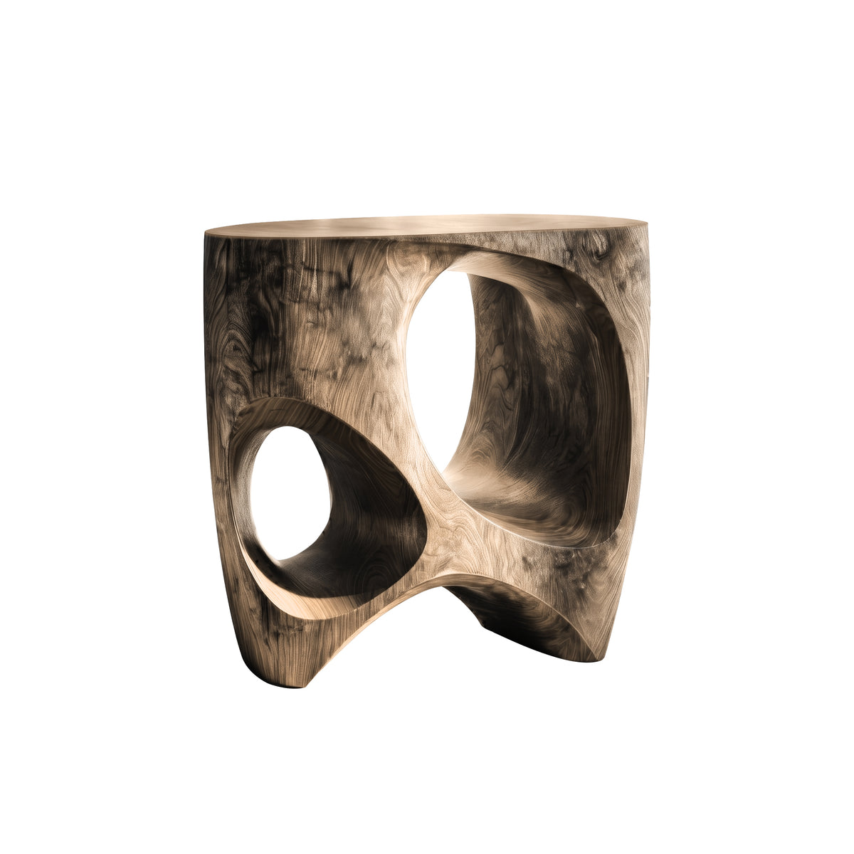 Orivane Sculpted Solid Wood Record Player Stand