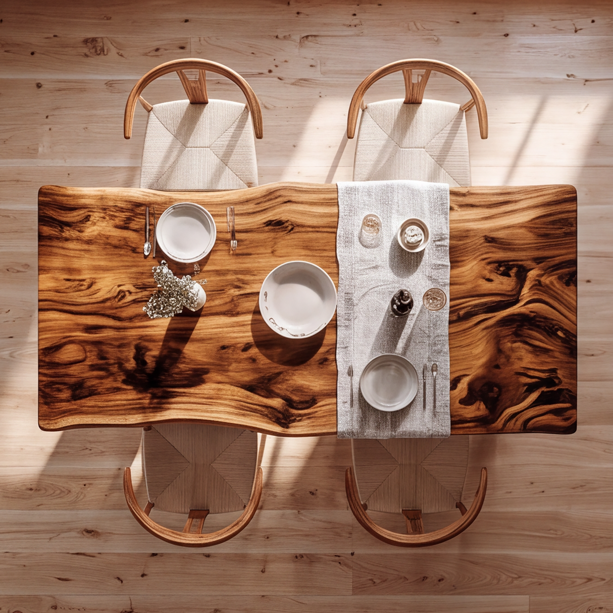 Orlendor Live Edge Solid Wood Dining Table - Timberustic Dining Table