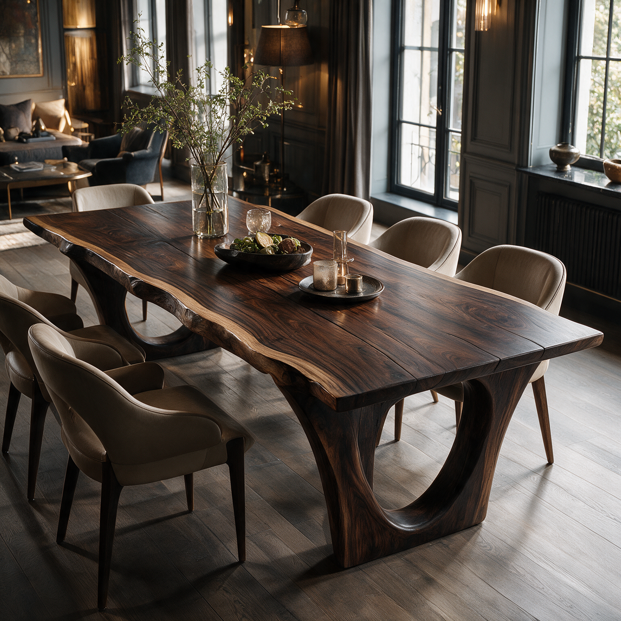 Orlendor Live Edge Solid Wood Dining Table - Timberustic Dining Table